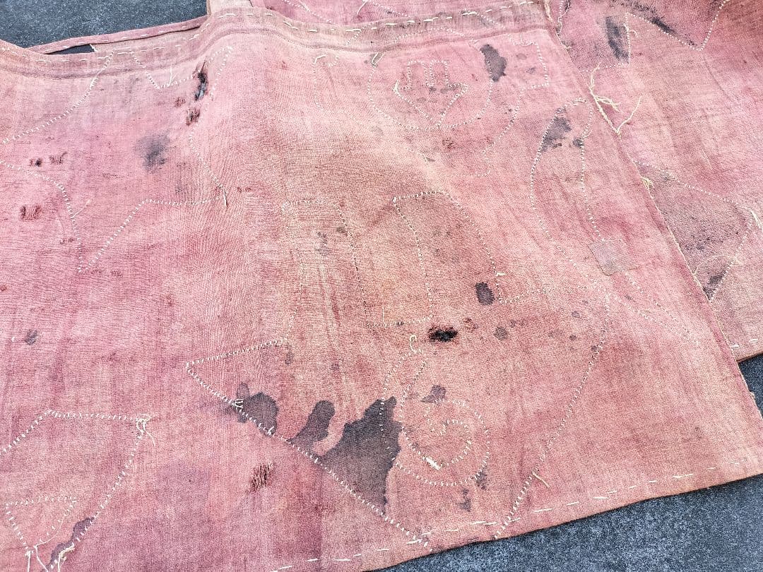 巨大　クバ布　アフリカ　3.6m 民藝　アンティーク