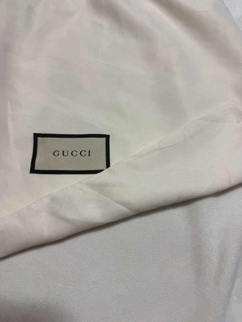 GUCCI マイクロシマ GG柄型押し レザー 2WAY ハンドバッグ　グレー