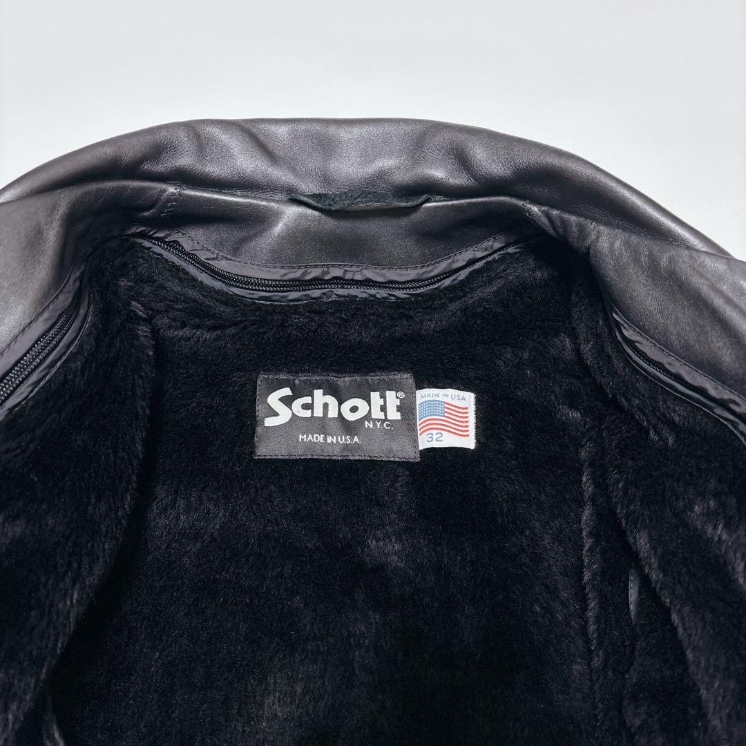【希少✨XXSサイズ】schott 643 レザージャケット　シングルライダース