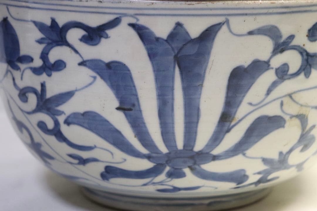 江戸　古伊万里　染付蓋物　アンティーク　送料込み1107