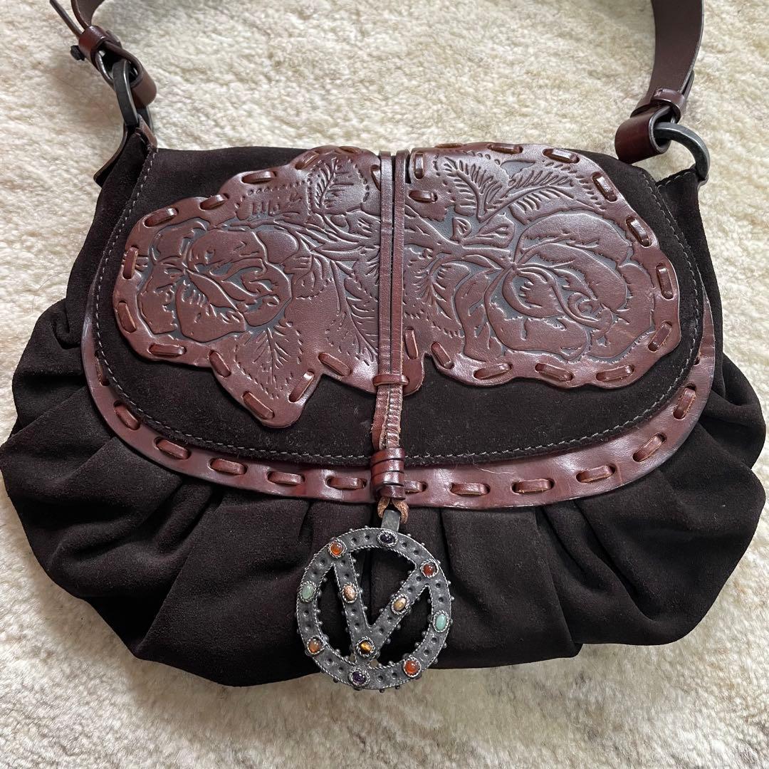 ヴァレンティノ・ガラヴァーニ　ショルダーバッグ ヴィンテージ ブラウンレザー