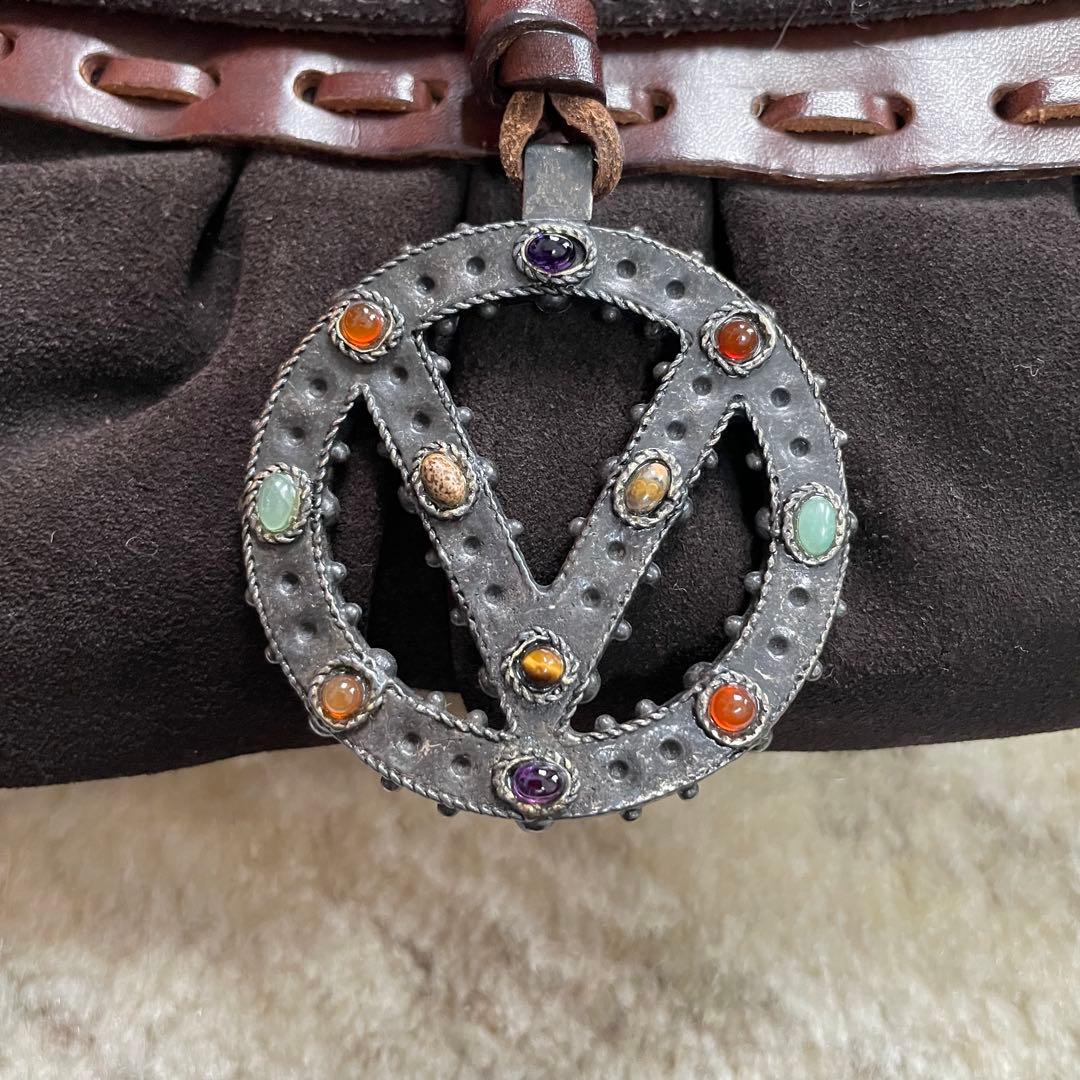 ヴァレンティノ・ガラヴァーニ　ショルダーバッグ ヴィンテージ ブラウンレザー