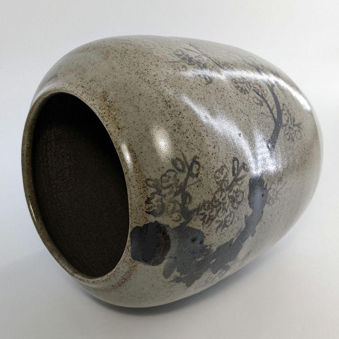 宮川陽仙 虫明焼 花絵水指 合箱 塗蓋 水差 抹茶 茶道具 茶器 食器 工芸品