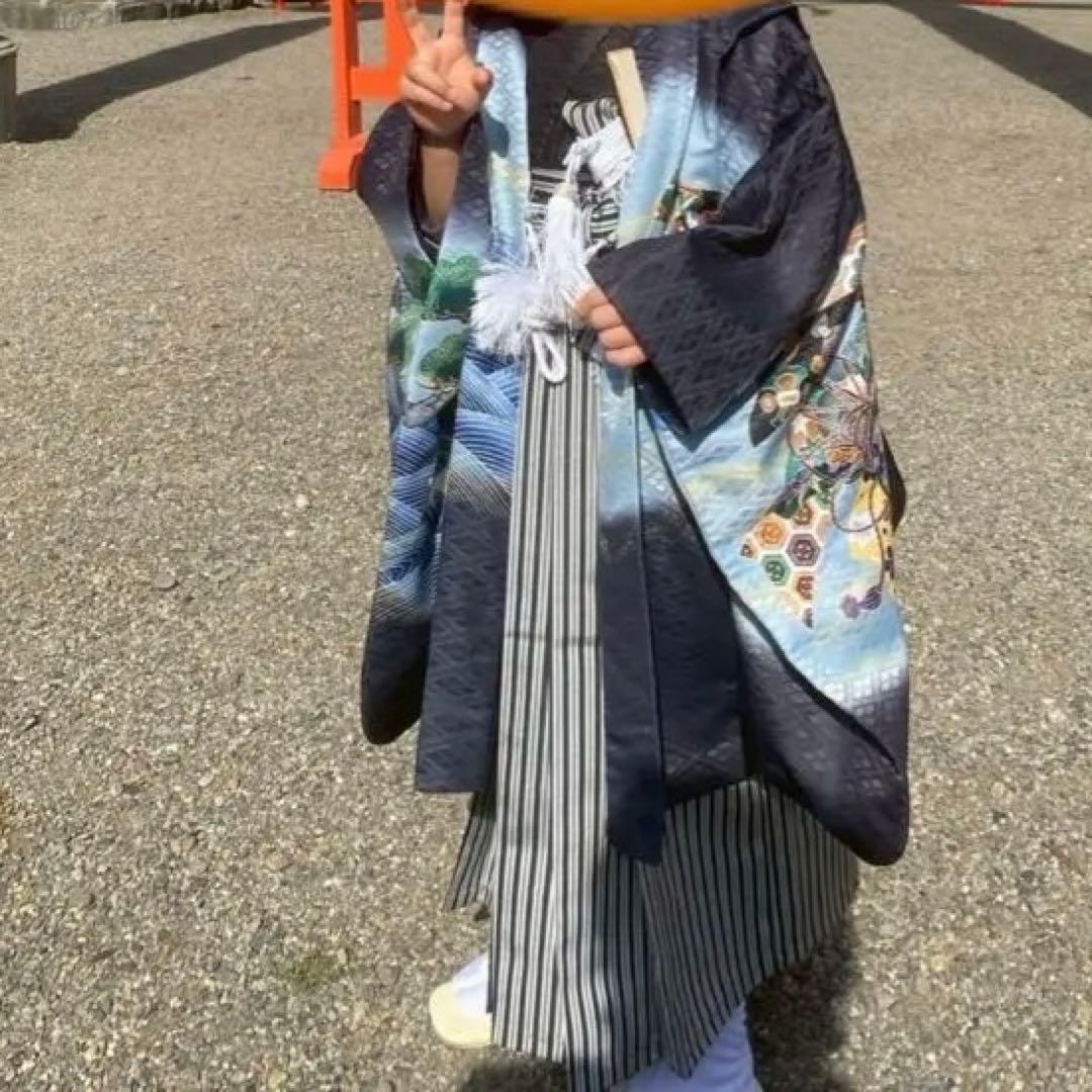 七五三　5歳　袴　男の子　七五三袴　着物　110 袴セット