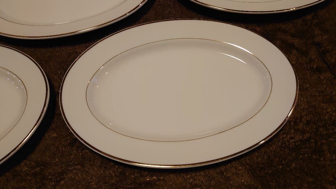 ランチプレート　イタリア製　金縁　イタリアンレストラン　５客