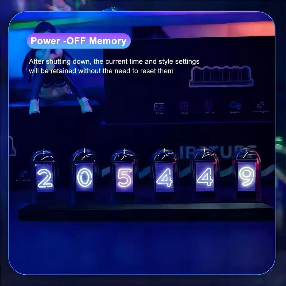 未開封 新品 ニキシー管 時計 IPSTUBE H401