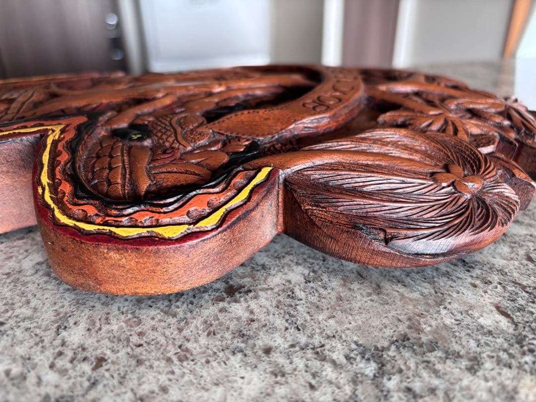 【木彫•彫刻】 パラオ ストーリーボード（テバン工房作品「魔法のパンの木」より）