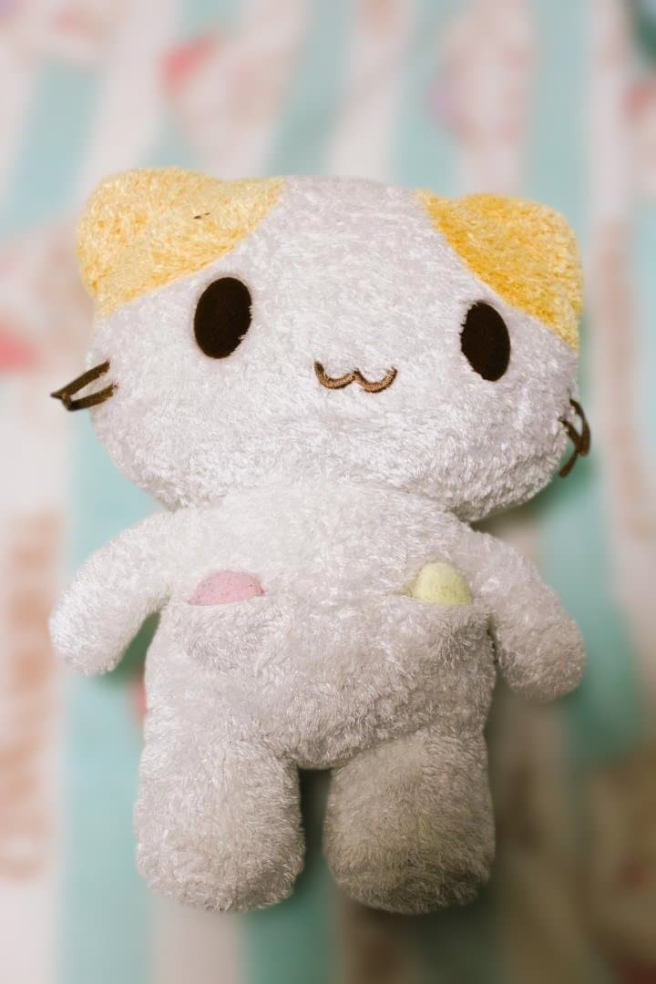 【超貴重】【美品】マシュマロみたいなふわふわにゃんこ ぬいぐるみ 平成レトロ