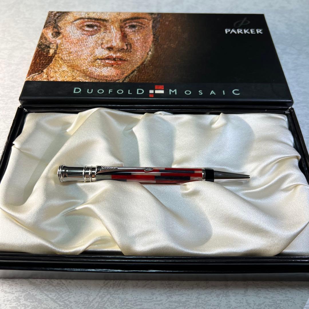 ☆希少品/限定モデル☆ パーカー デュオフォールド モザイク レッド ボールペン