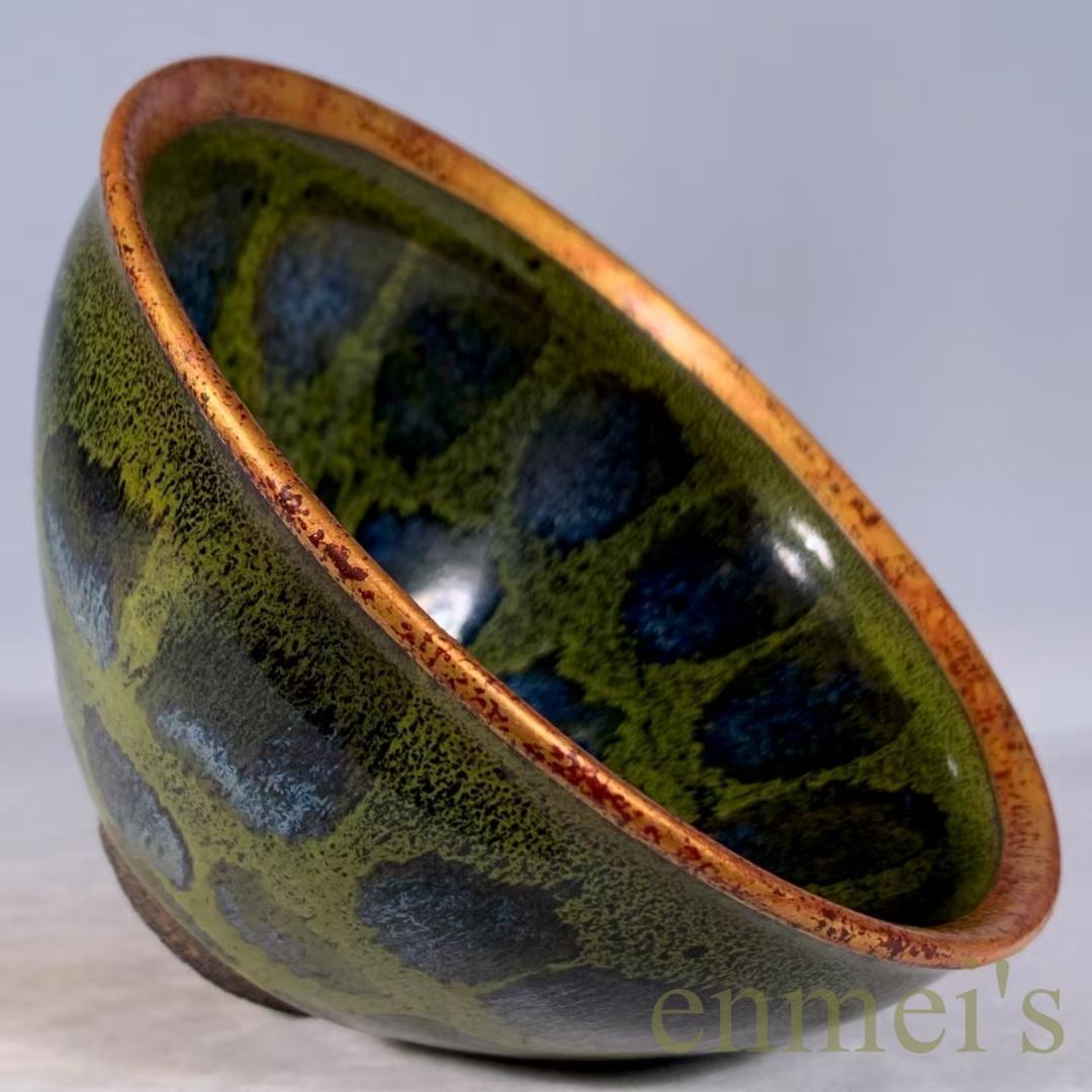 中国古美術・宋建窯風・包口窯変天目茶碗・抹茶碗・茶道具・茶器・陶芸・骨董風・古玩