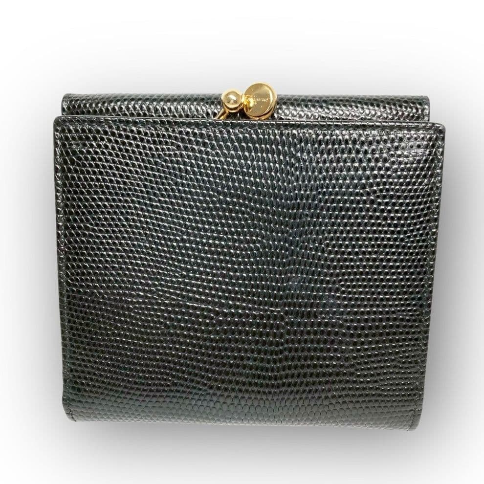 サルヴァトーレフェラガモ ★美品 三つ折り財布 ヴァラリボン がま口 ブラック