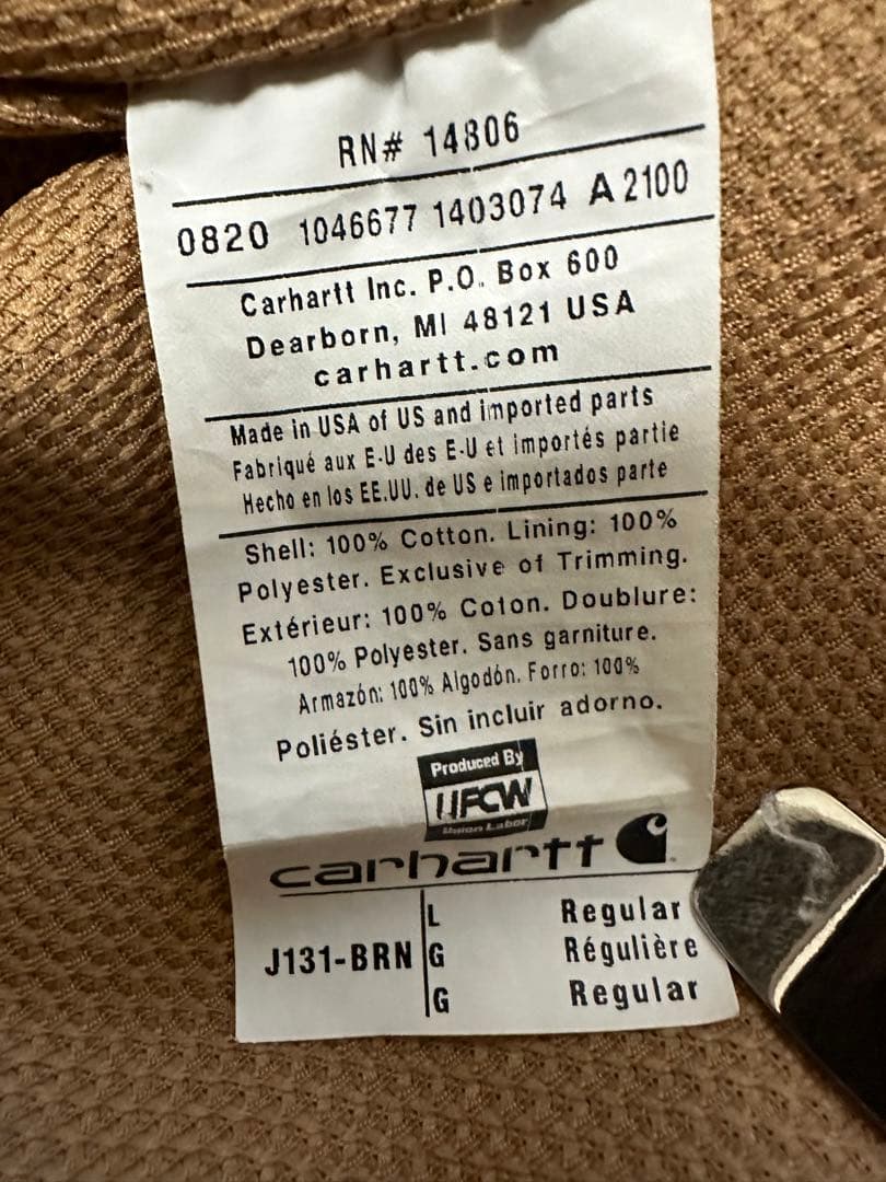 Carhartt アクティブジャケット　USA製　サーマル