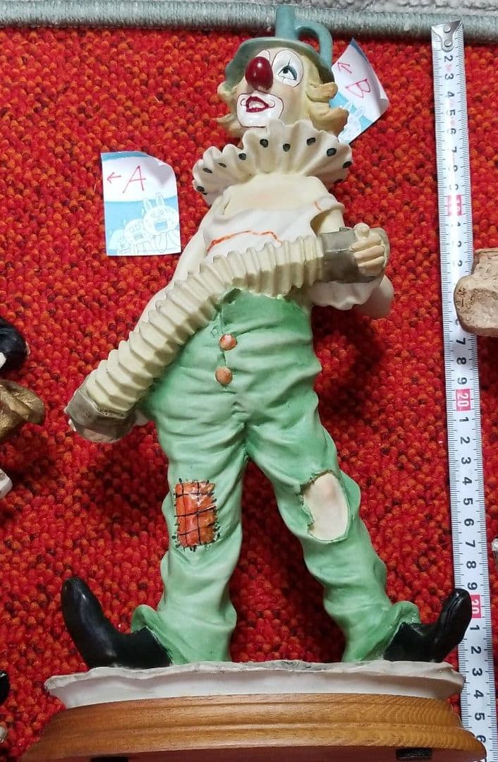 ヴィンテージピエロの製置物2点ですバラ売り賜ります