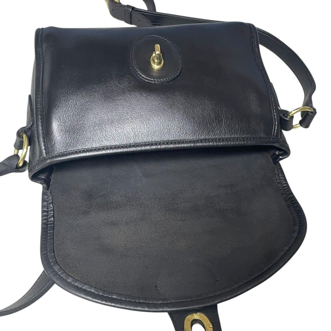 【美品】オールドコーチ USA製 9908 デボンバッグ ショルダーバッグ 黒