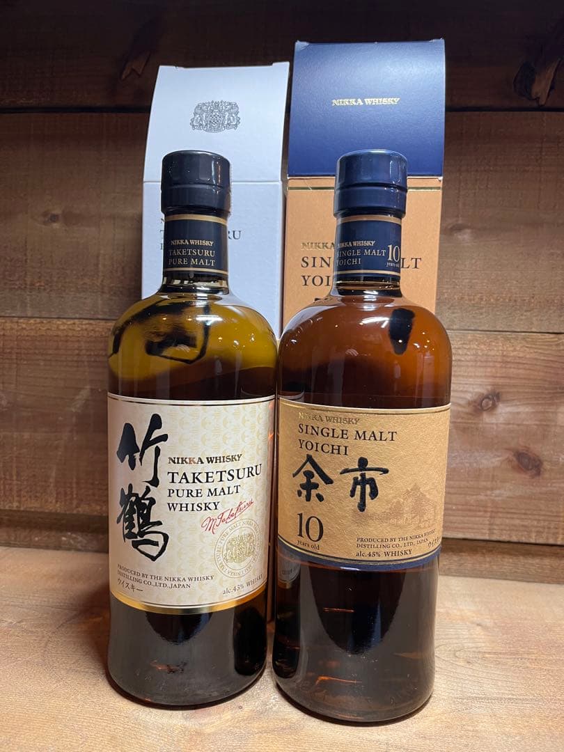 竹鶴ピュアモルト&余市10年　各700ml 2本セット