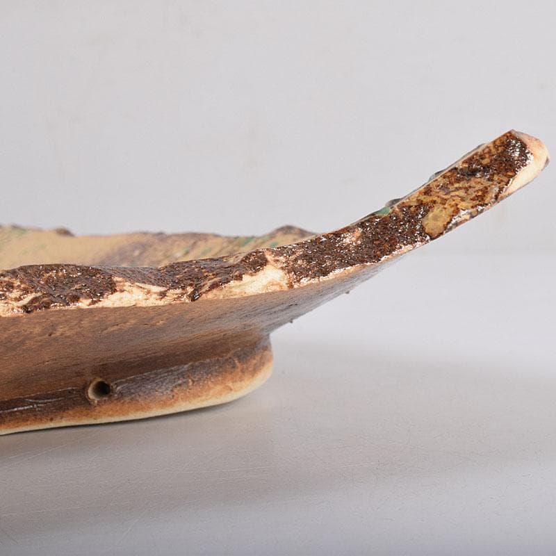 為那都窯　加藤高山（加藤純や）作　隆起象嵌金彩皿　共布共箱　V　R8953B