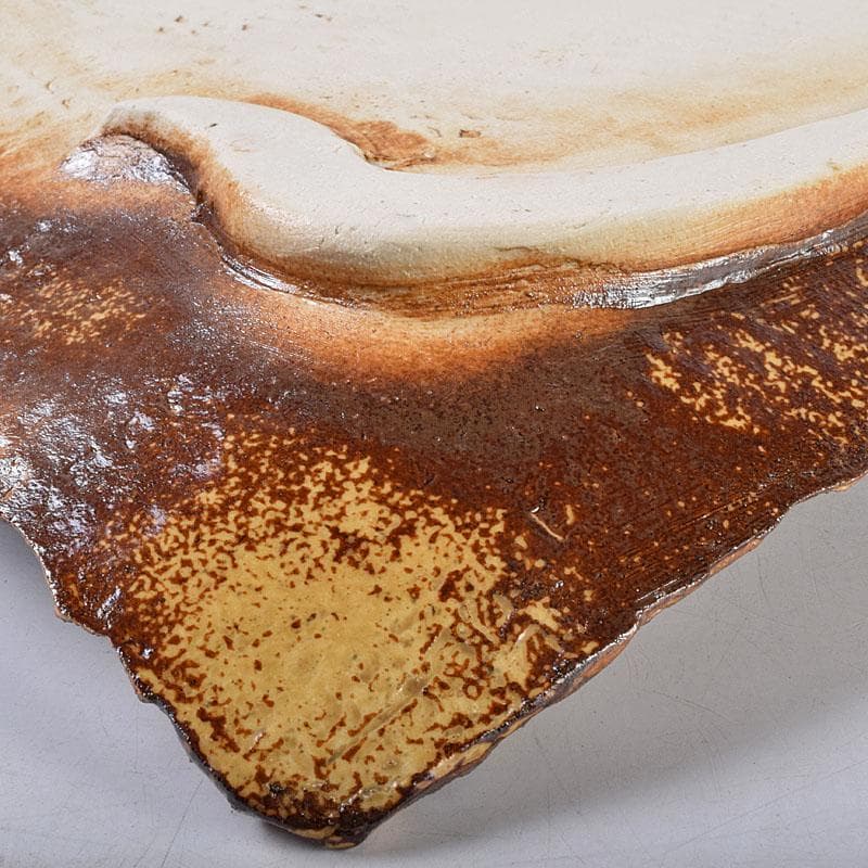 為那都窯　加藤高山（加藤純や）作　隆起象嵌金彩皿　共布共箱　V　R8953B