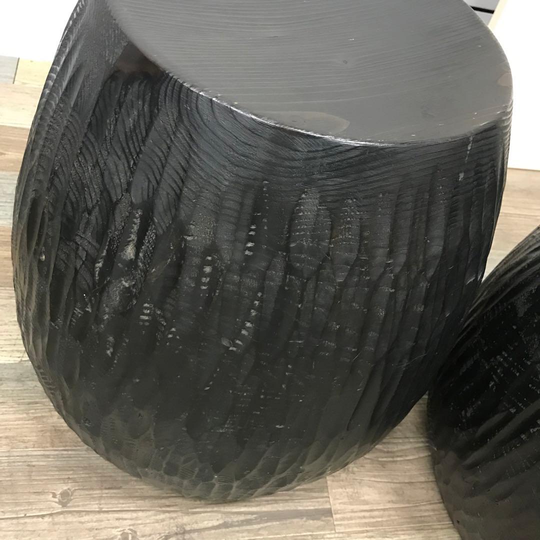 飛騨産業　wavok　スツール ×1 ブラック　木製　杉