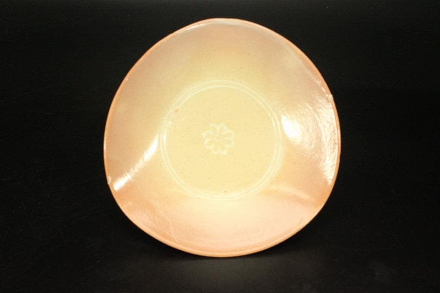 日本芸術院賞受賞 森野嘉光作 御本三角皿 共箱(ZE533)