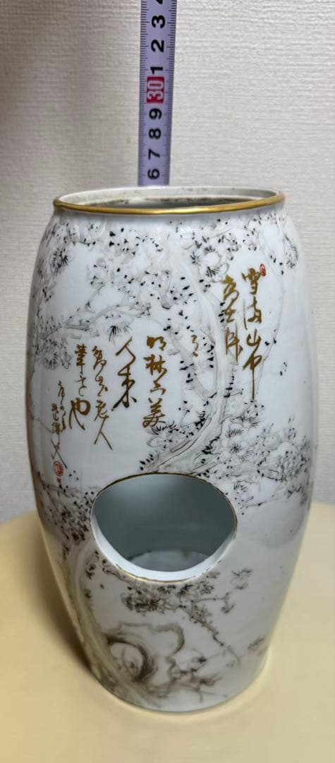 涼炉 時代物 煎茶道具 煎茶道具 在銘 香道具円筒形