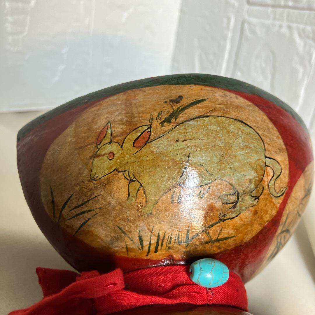 小太鼓 中国 骨董 干支 動物 太鼓 打楽器 アンティーク