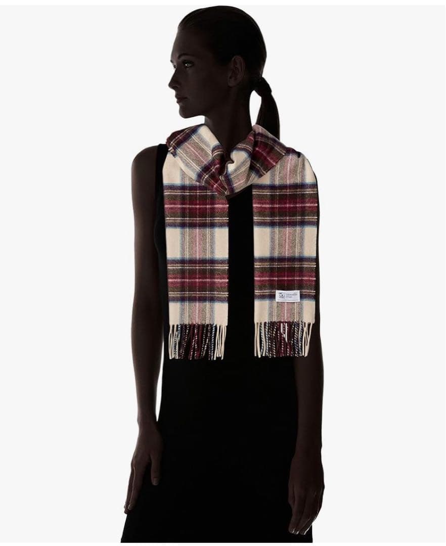 Johnstons of Elgin カシミヤ　マフラー チェック柄