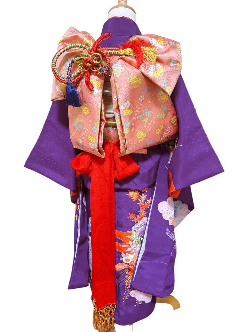 正絹フルセット♡七五三　7歳　女の子　紫　一式　ピンク