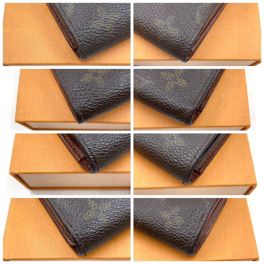 ルイヴィトン モノグラム ポルトトレゾール エテュイ シェキエ 三つ折り財布