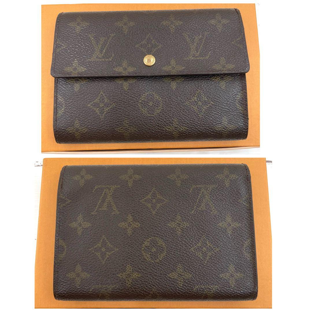 ルイヴィトン モノグラム ポルトトレゾール エテュイ シェキエ 三つ折り財布