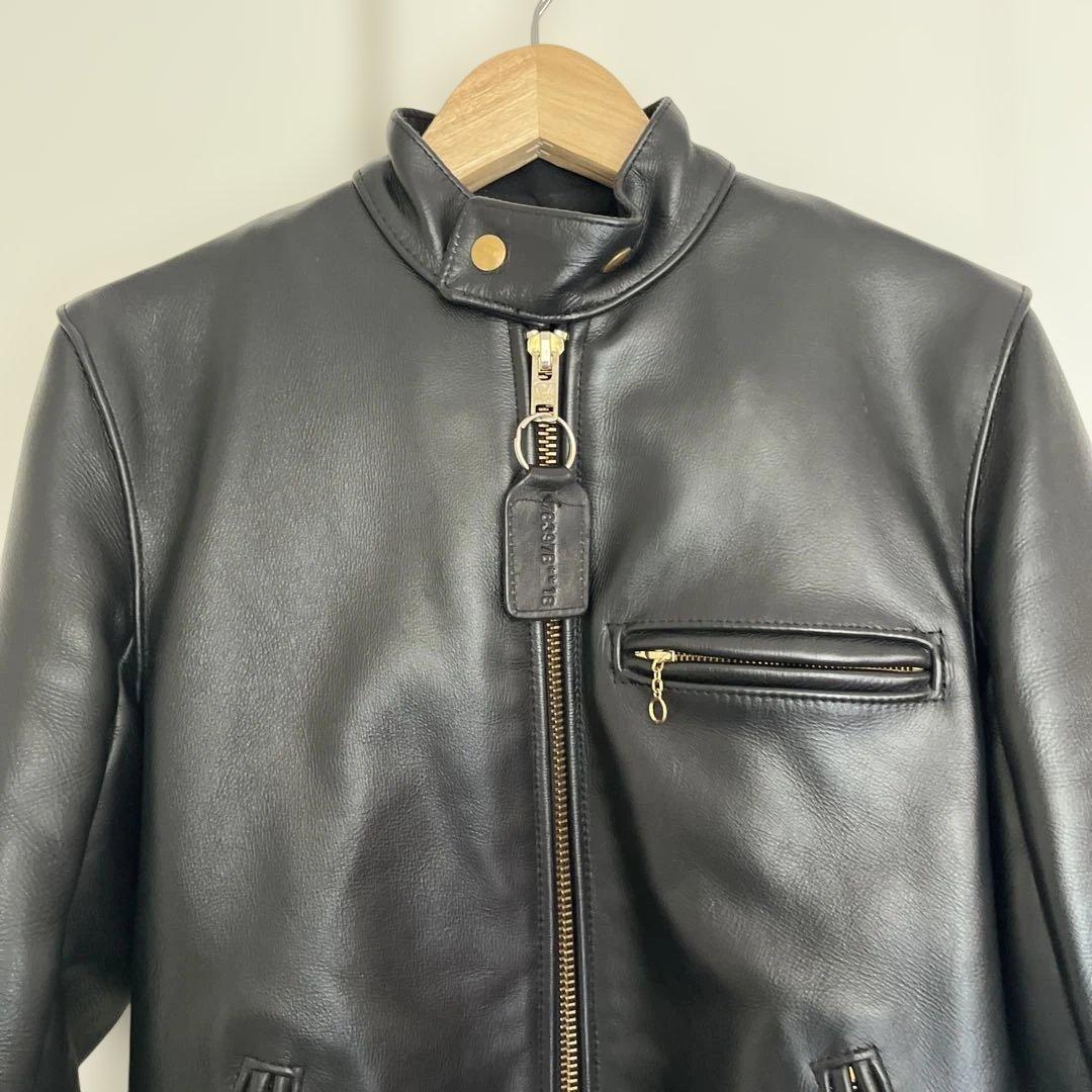 【美品】VANSON バンソン type B シングルライダース ブラック 34