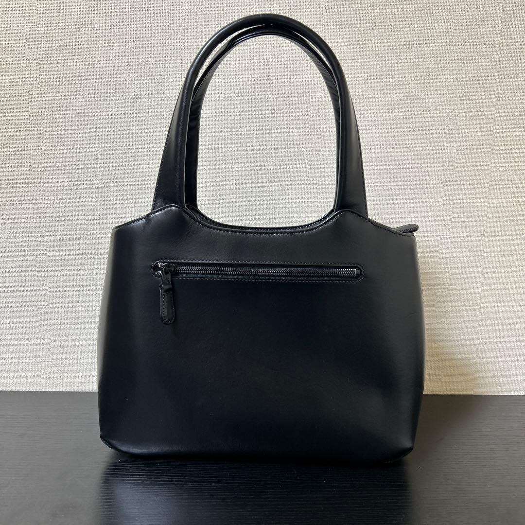 極美品♡kitamura フォーマルハンドバッグ　レザー　ブラック　お受験　式典