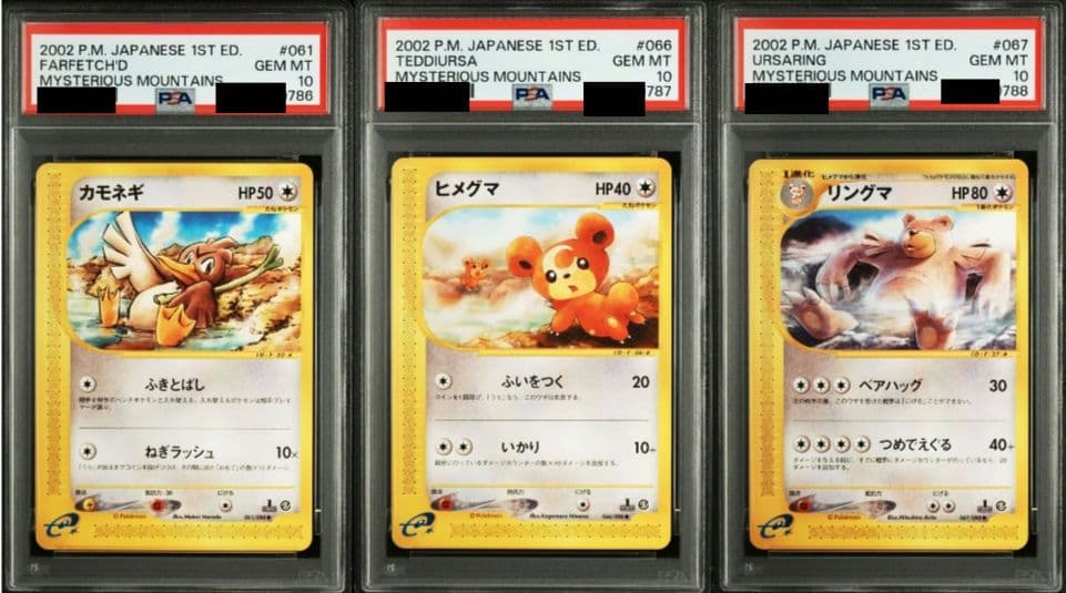 カモネギ ヒメグマ リングマ PSA10 温泉 連番