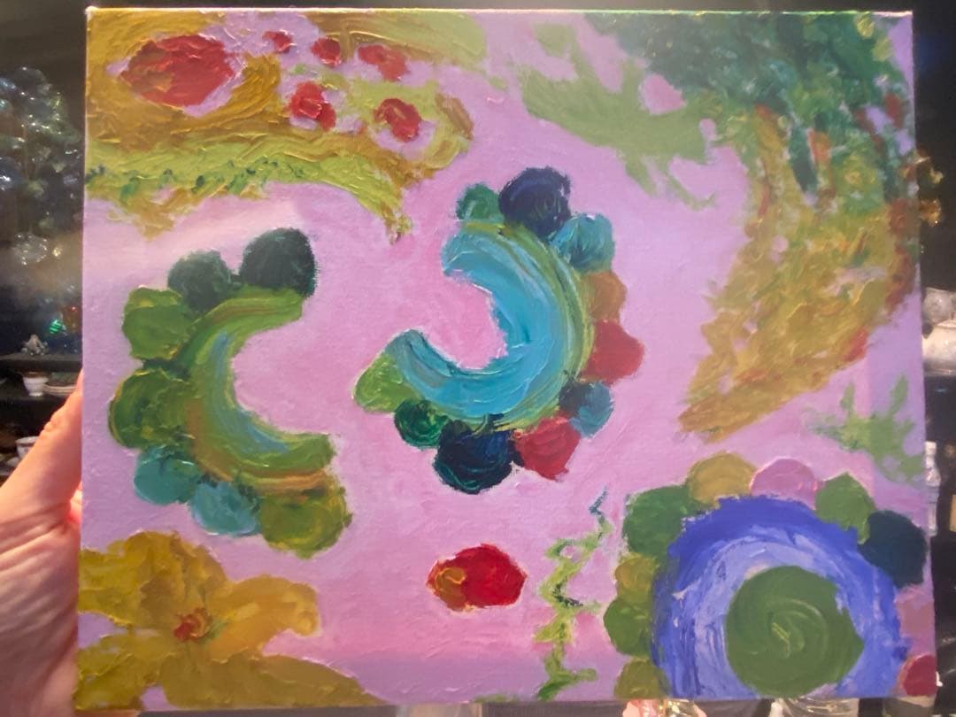 油彩画　【南国ゴーヤ】一点もの　F3