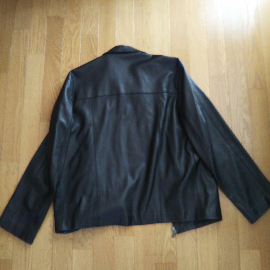 john varvatos レザージャケット　黒　ブルゾン　50