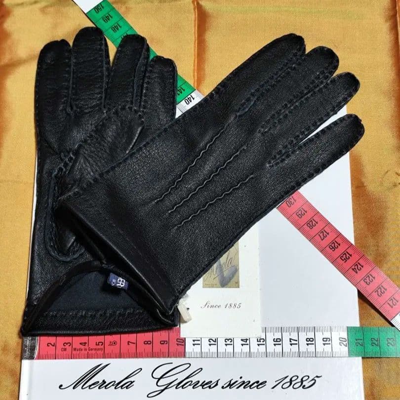 今季 メローラ ディア黒 ライニングなし 革手袋 グローブ MEROLA