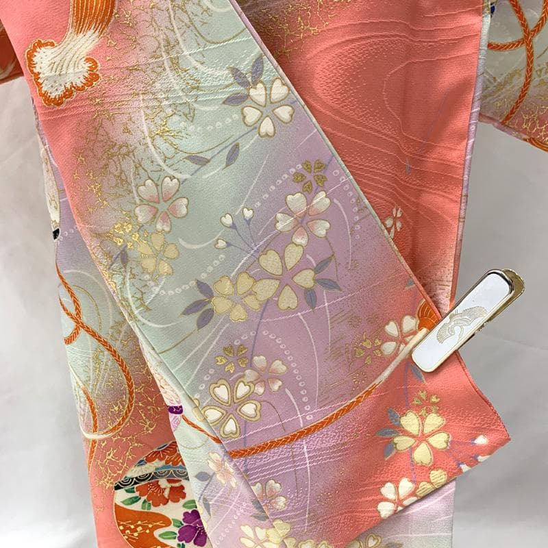 507ag59,帯揚げ帯締めしごき□七五三 小柄な七歳 着物&袋帯