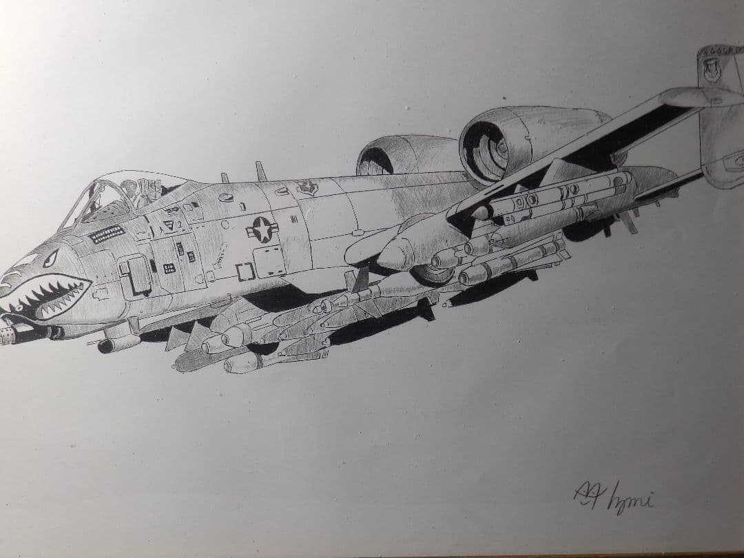A-10 サンダーボルト II 手描きアート