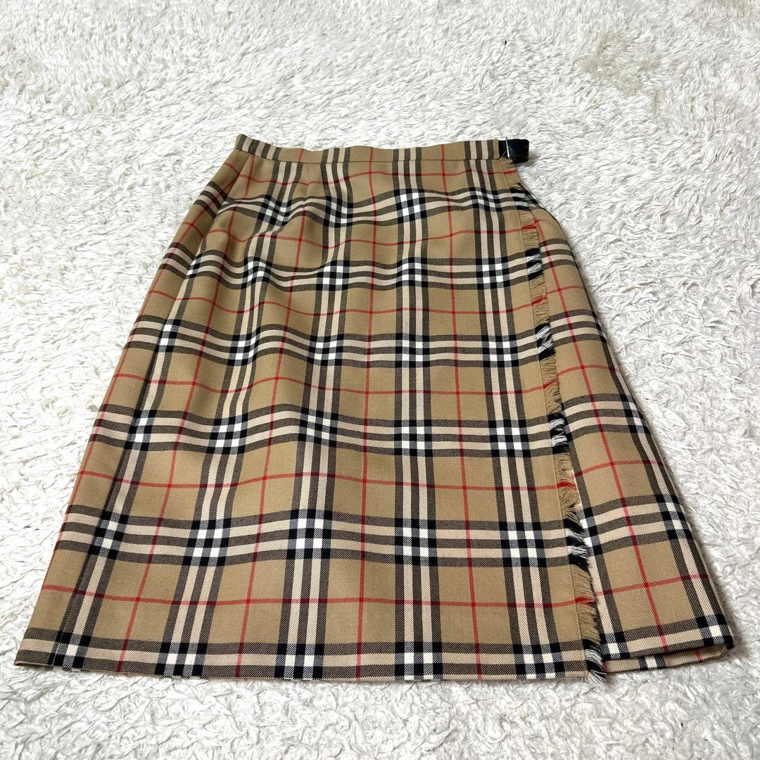 【極美品】BURBERRYS ノバチェック巻きスカート革ベルト サイズ38 M