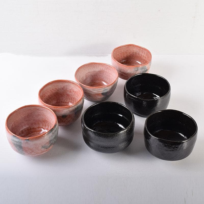 茶道具　平安彰楽造　倣利休七種茶碗　共箱　M　7112C