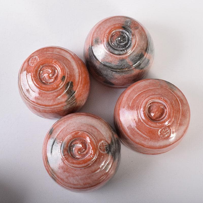 茶道具　平安彰楽造　倣利休七種茶碗　共箱　M　7112C