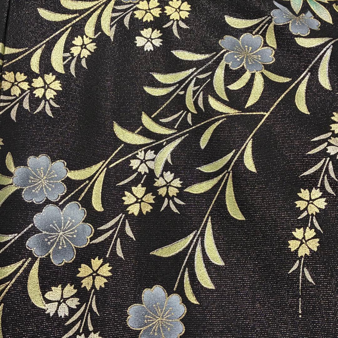 D42訪問着 螺鈿細工 枝垂れ桜 金通し 金彩 落款入 正絹 着物 袷 極美品