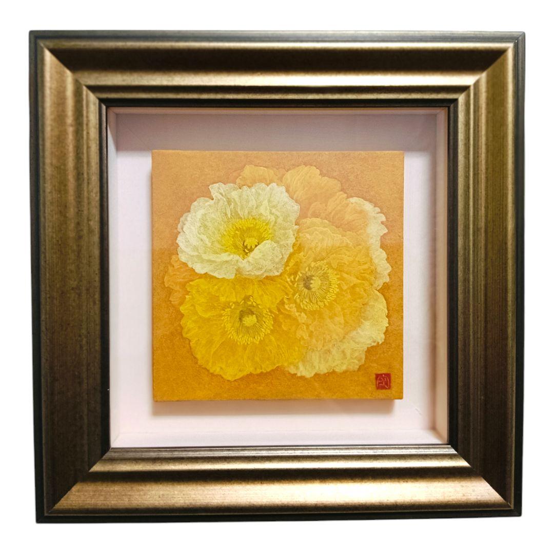 守みどり　Poppy　日本画　花卉画　植物画　花　状態良好