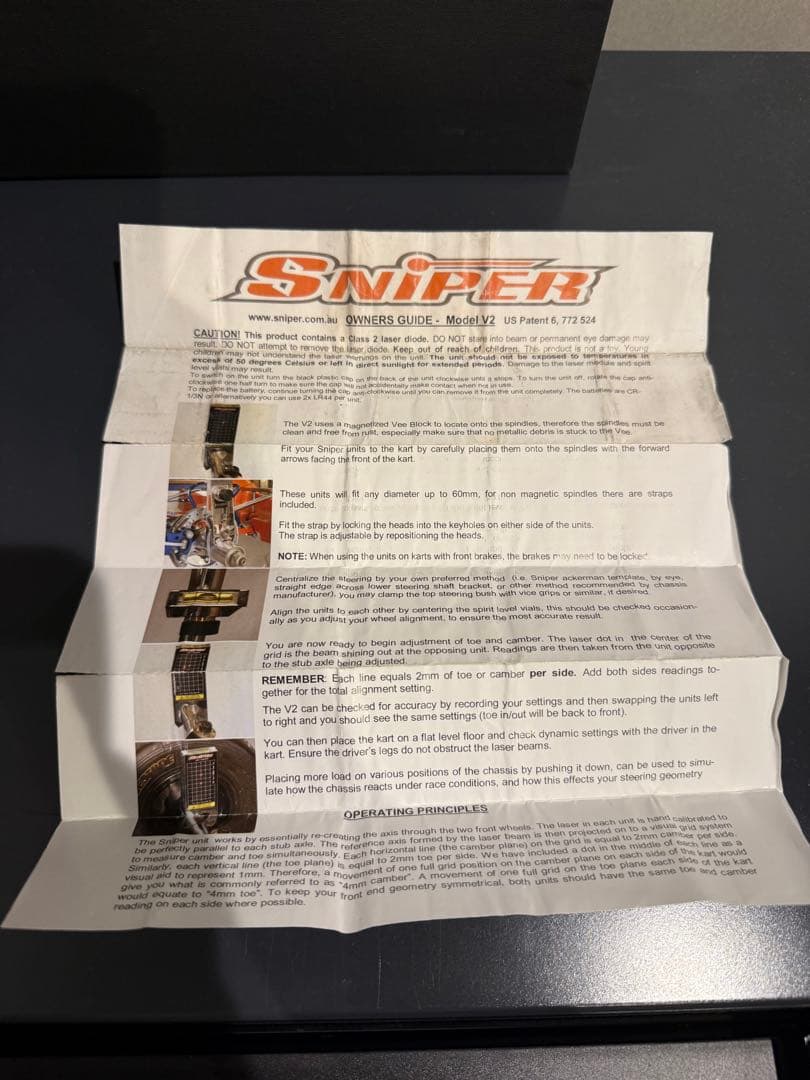 超美品　SNIPER レーザーアライメントゲージ　レーシングカート