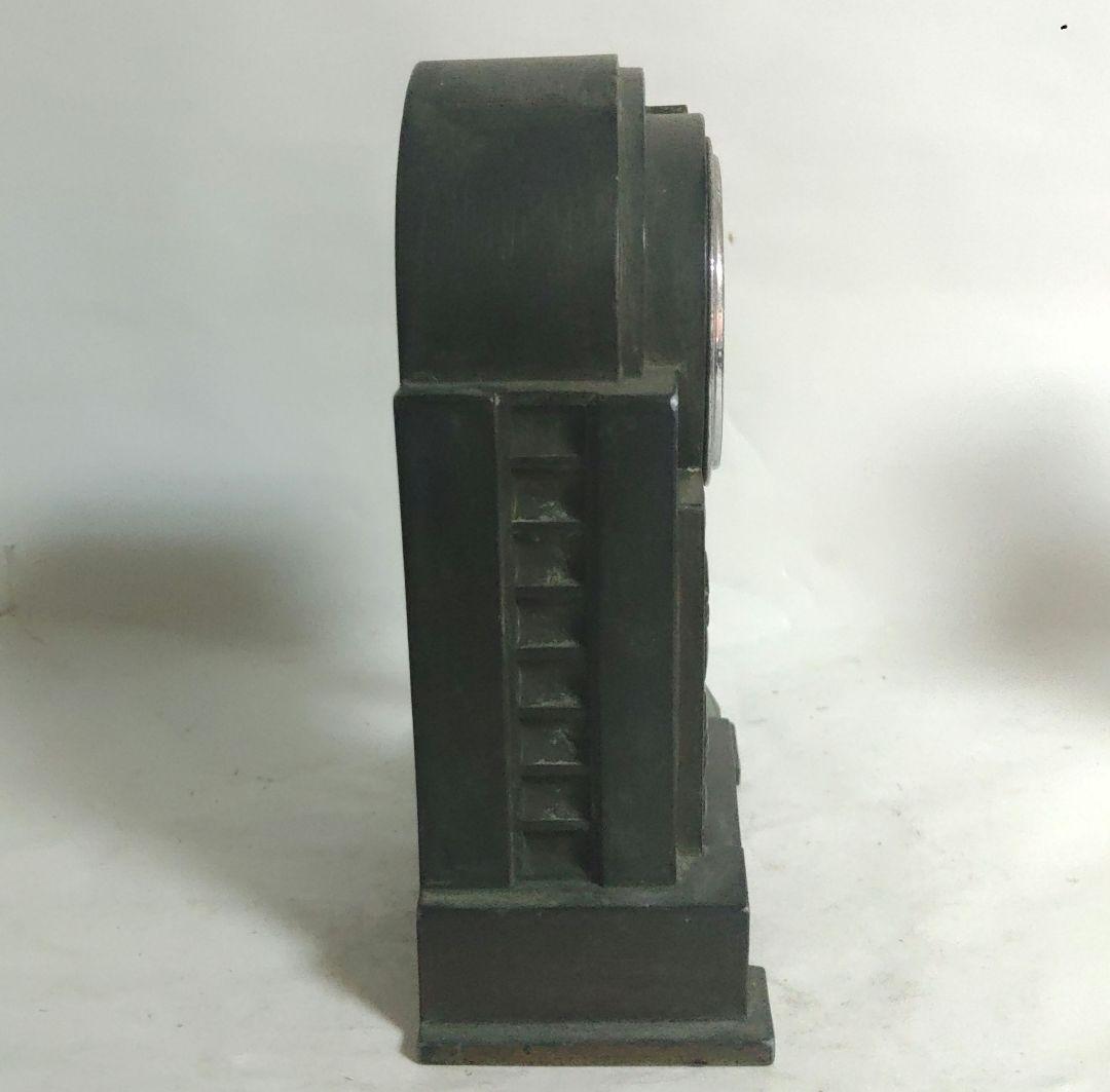 ブロンズ　置時計　昭和レトロ　ゼンマイ　稼働品