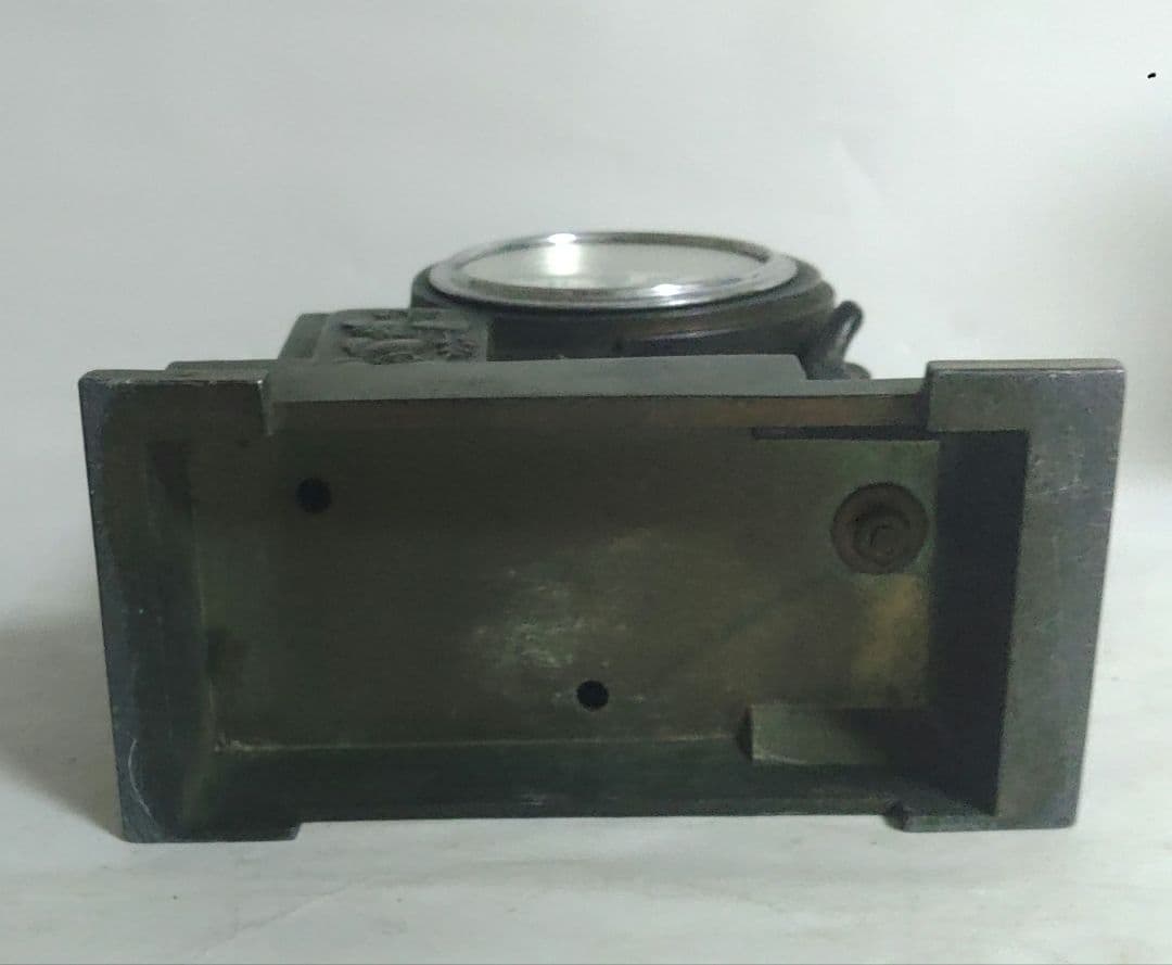 ブロンズ　置時計　昭和レトロ　ゼンマイ　稼働品