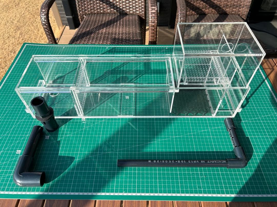 60cm水槽用　アクリル製上部濾過槽アクアポニックス仕様