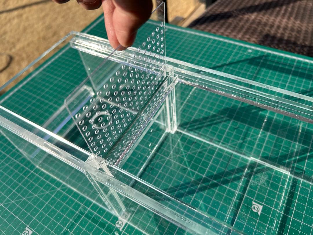 60cm水槽用　アクリル製上部濾過槽アクアポニックス仕様