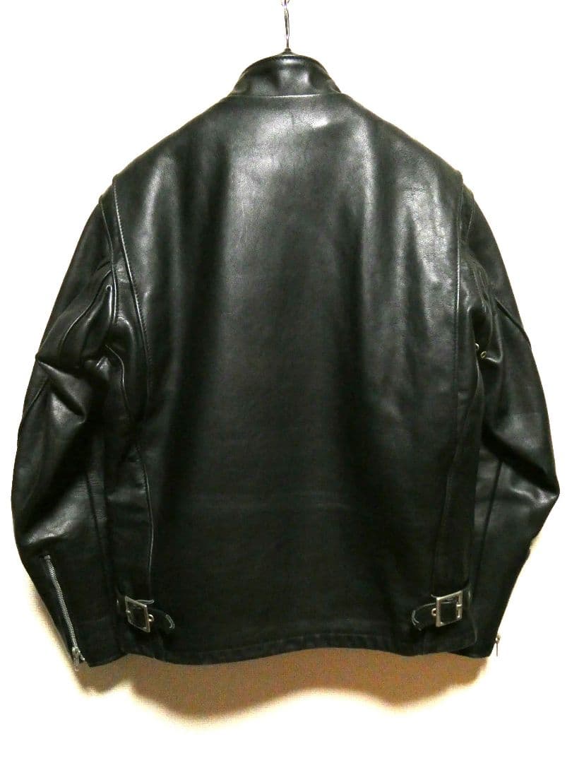 現行モデル！ボアライナー付き完品！ショット641立ち襟シングルライダース38