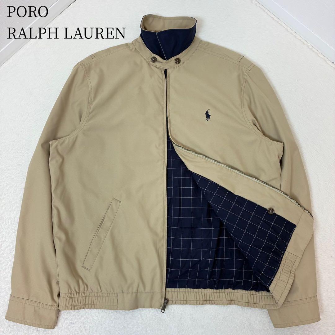 ポロラルフローレン　スウィングトップ　ベージュ　ポニー刺繍　総裏地　Sサイズ