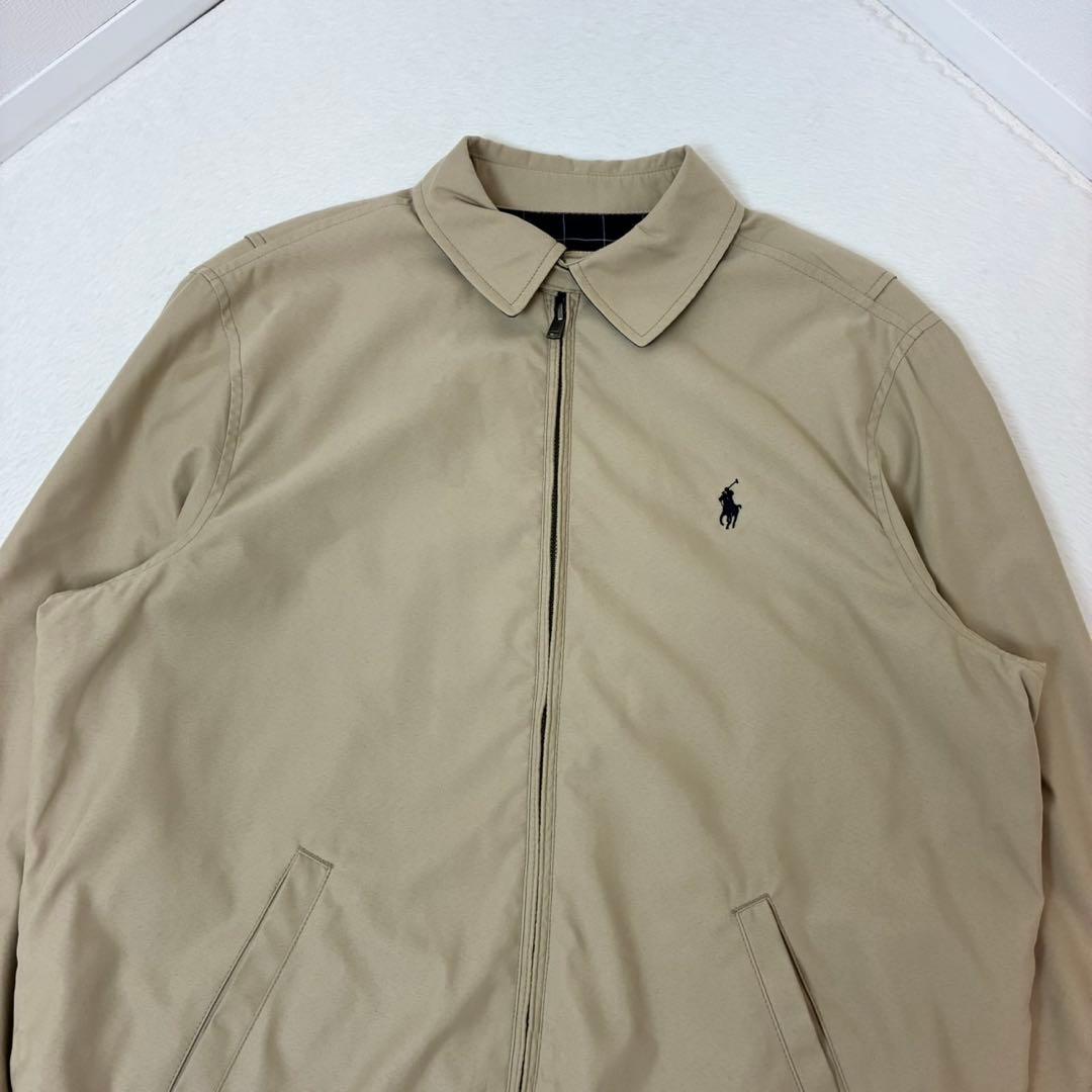 ポロラルフローレン　スウィングトップ　ベージュ　ポニー刺繍　総裏地　Sサイズ